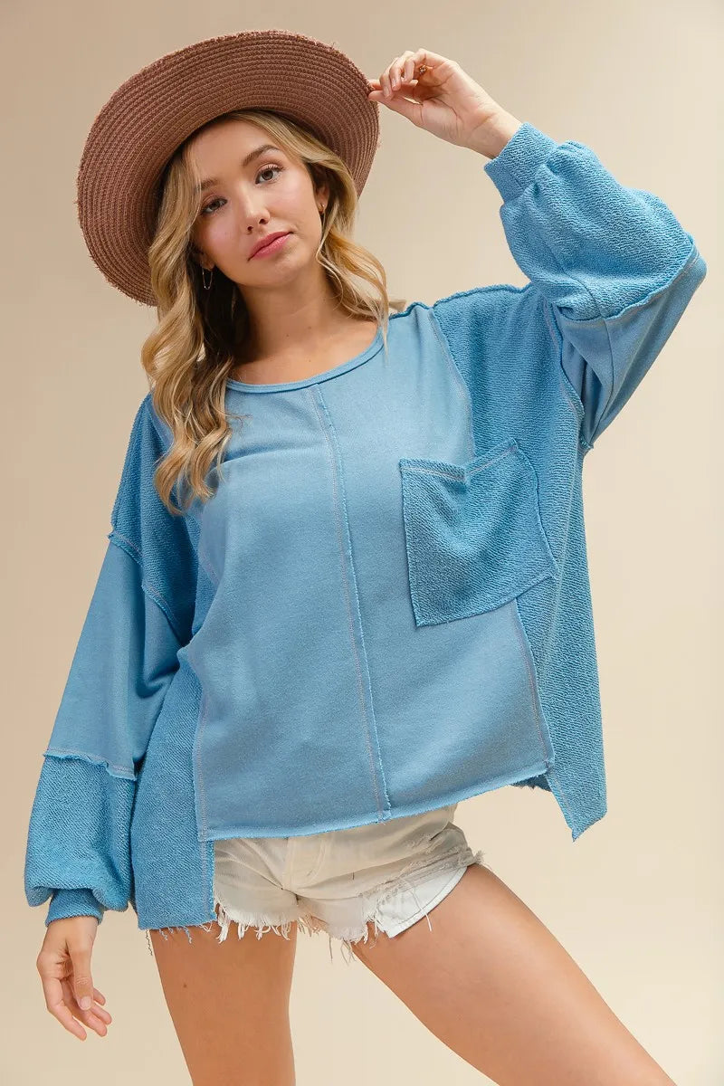 BiBi Oversized Pocket Front Sweatshirt c70deb671aad45e1a47ce8a67bda8cf3-Max-Origin