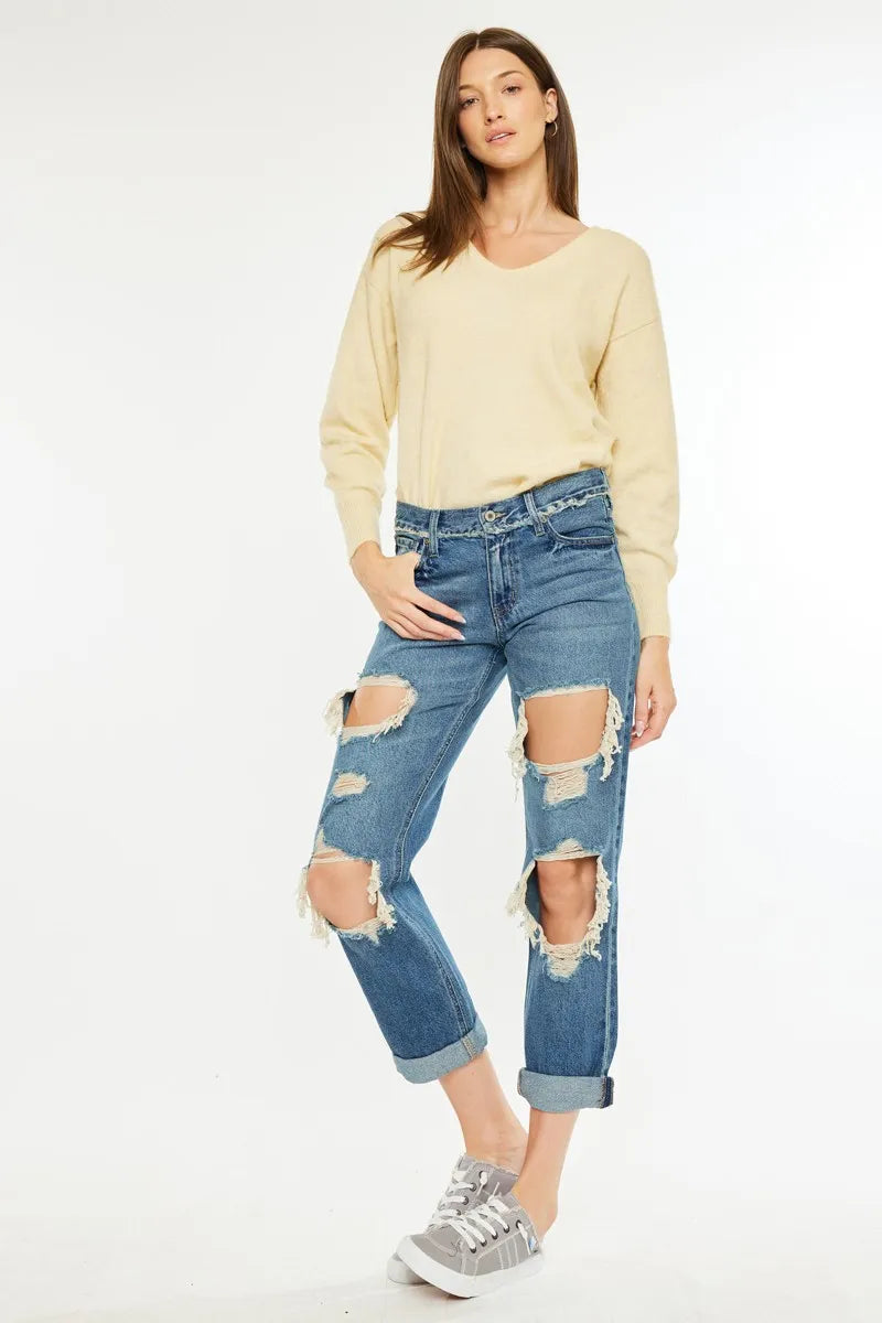 Kancan Distressed Mid Rise True Boyfriend Jeans c72f910b6be044a1bd4e5fe1db28e9f9-Max-Origin