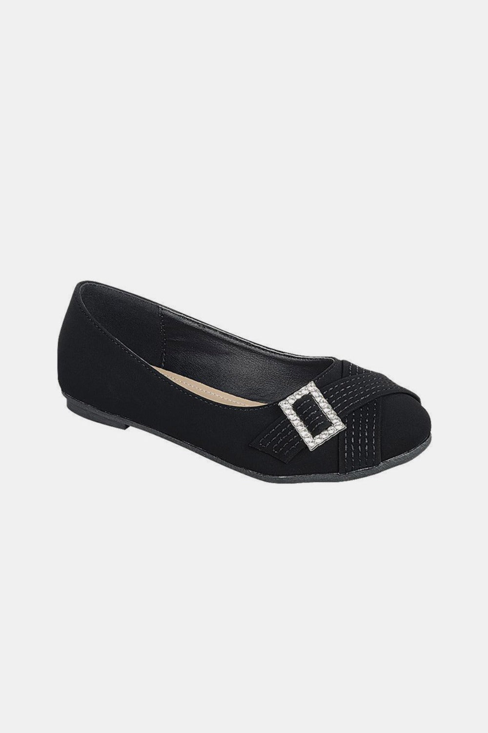 Forever Link Slip On Rhinestone Buckle Ballet Flats Forever Link Slip On Rhinestone Buckle Ballet Flats