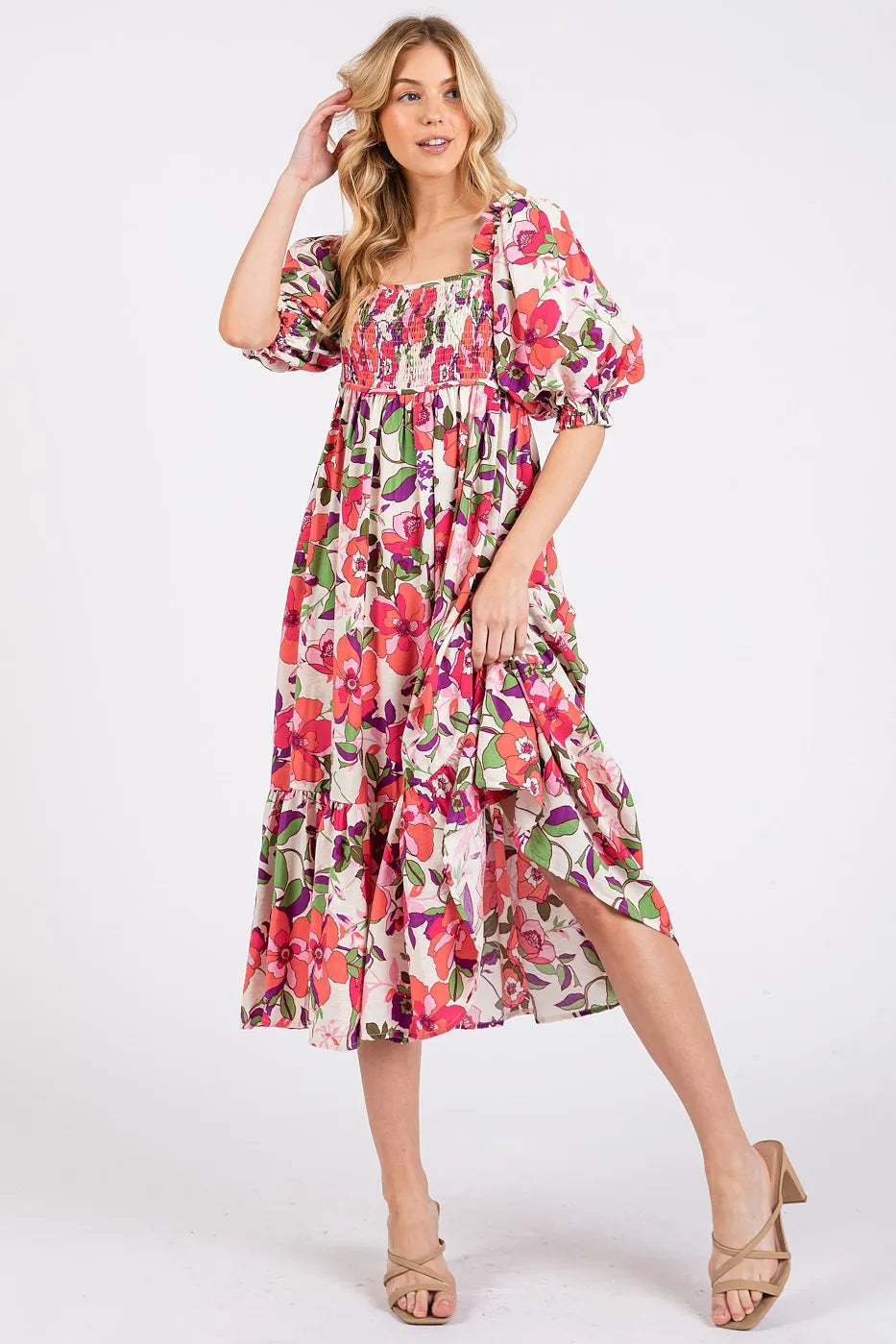 Mittoshop Flower Print Puff Sleeve Ruffle Smocked Midi Dress c9349678c82b41acb470bccf1e0cb9a9-Max-Origin