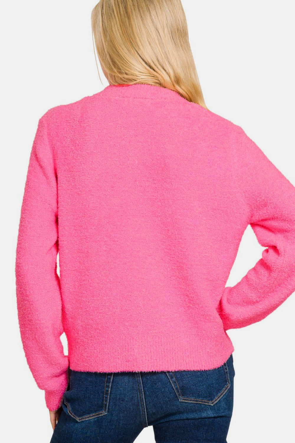 Zenana Button Down Long Sleeve Sweater Cardigan Zenana Button Down Long Sleeve Sweater Cardigan