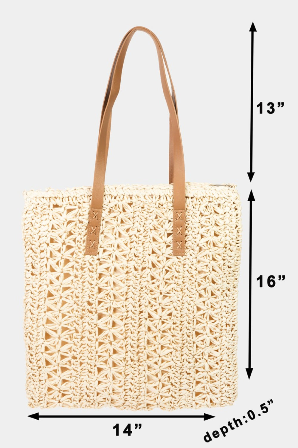 Fame Straw Braided Tote Bag Fame Straw Braided Tote Bag - TopFashionHQ