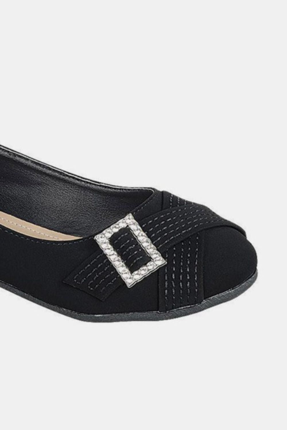 Forever Link Slip On Rhinestone Buckle Ballet Flats Forever Link Slip On Rhinestone Buckle Ballet Flats
