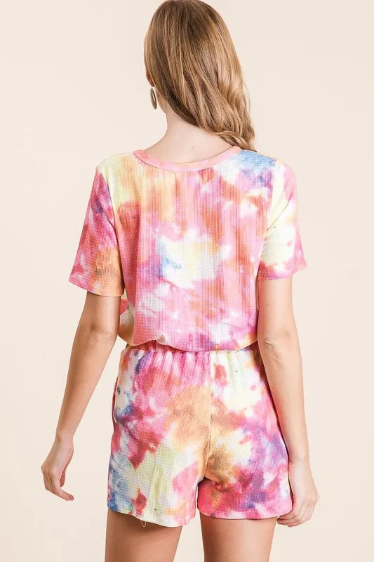 BiBi Tie Dye French Terry Casual Shorts cb1d61f4-afb7-43b0-94ff-171e7109df60-Max-Origin