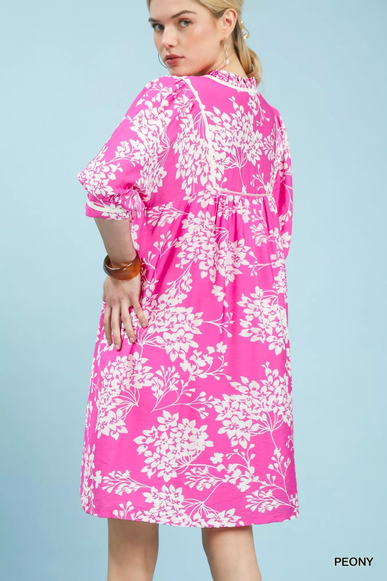Umgee Floral Babydoll Dress with Pockets cb4e5d6e-9165-459a-aed9-b583e89ff128-Max-Origin