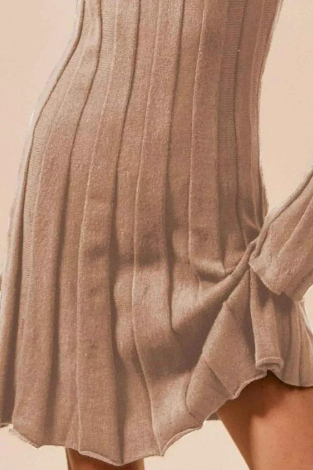 SO ME Ribbed Long Sleeve Mini Sweater Dress SO ME Ribbed Long Sleeve Mini Sweater Dress