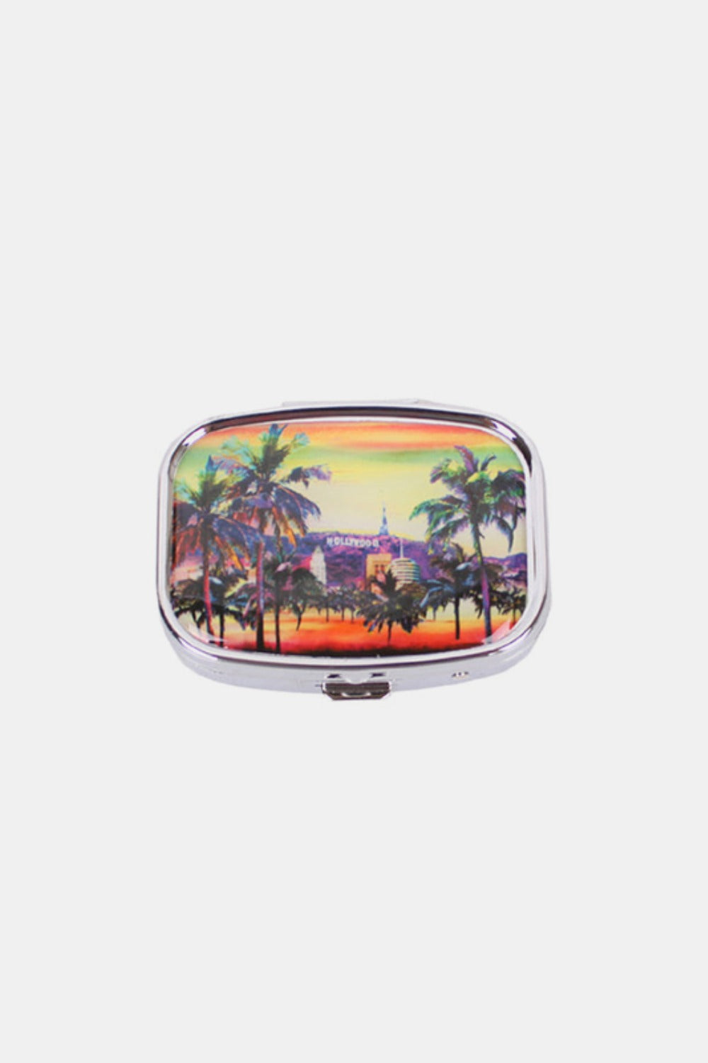 Nicole Lee USA Print Metallic Rectangular Pill Case Nicole Lee USA Print Metallic Rectangular Pill Case - TopFashionHQ