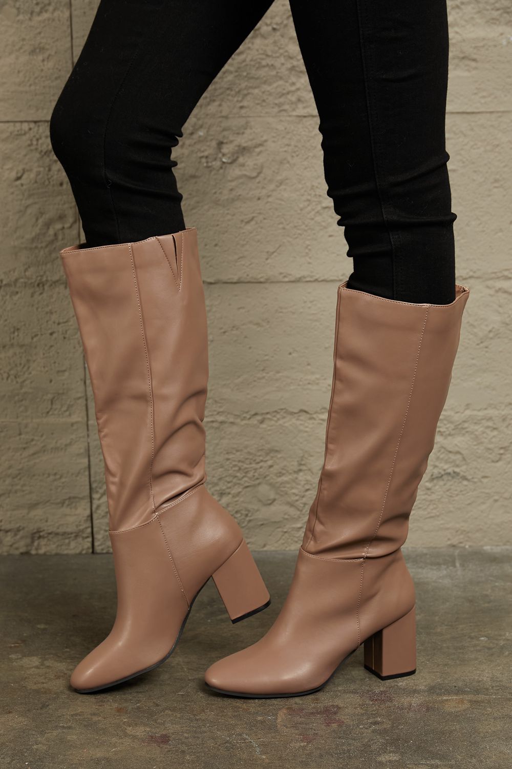 East Lion Corp Block Heel Knee High Boots East Lion Corp Block Heel Knee High Boots - TopFashionHQ
