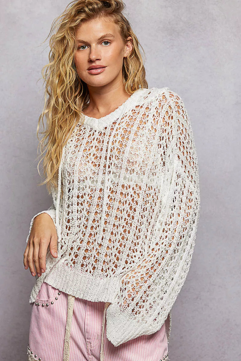 POL Openwork Round Neck High Low Knit Top cd6370e6-378c-4fad-86c4-b61d97a5c365-Max-Origin