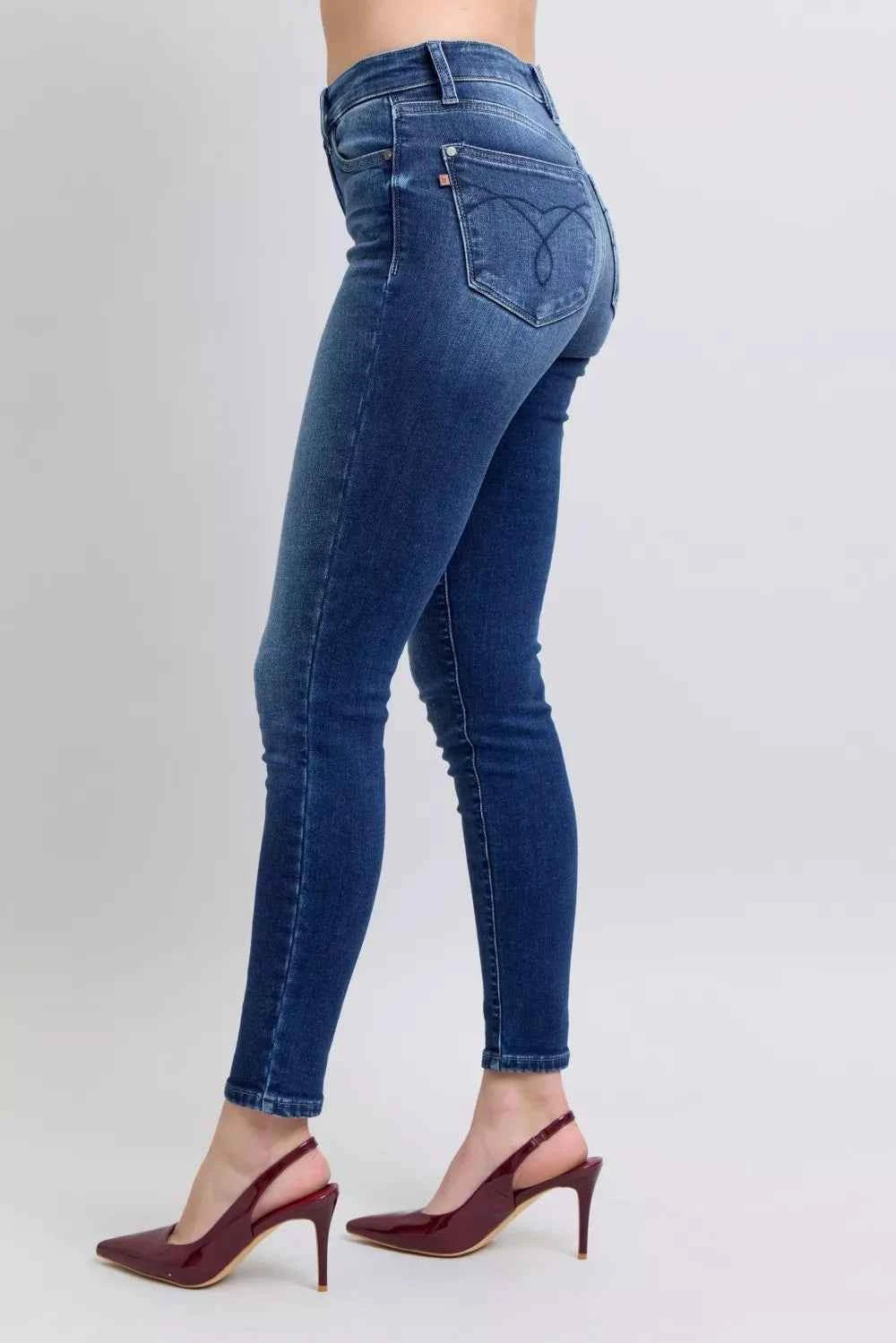 Judy Blue Full Size Washed Thermal Skinny Jeans Plus Size Judy Blue Full Size Washed Thermal Skinny Jeans Plus Size
