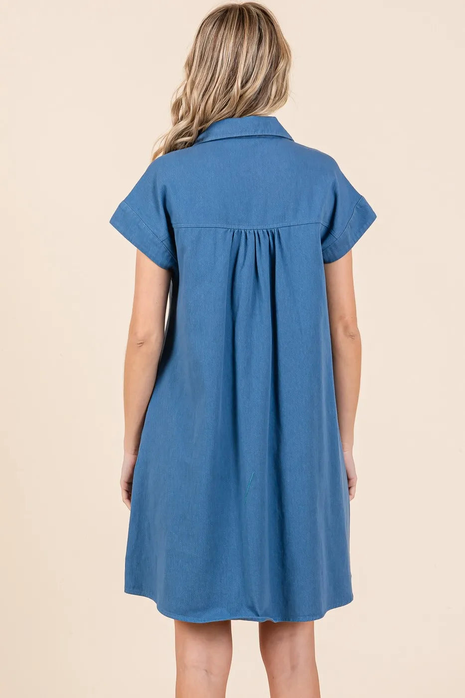 Mittoshop Twill Short Sleeve Collared Mini Dress cdf219dc9ecb4f1f822d63c967cbebd5-Max-Origin