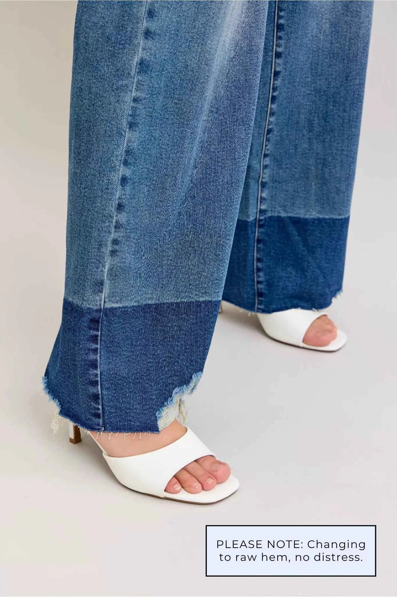 Judy Blue Raw Hem High Waist Column Straight Jeans Judy Blue Raw Hem High Waist Column Straight Jeans