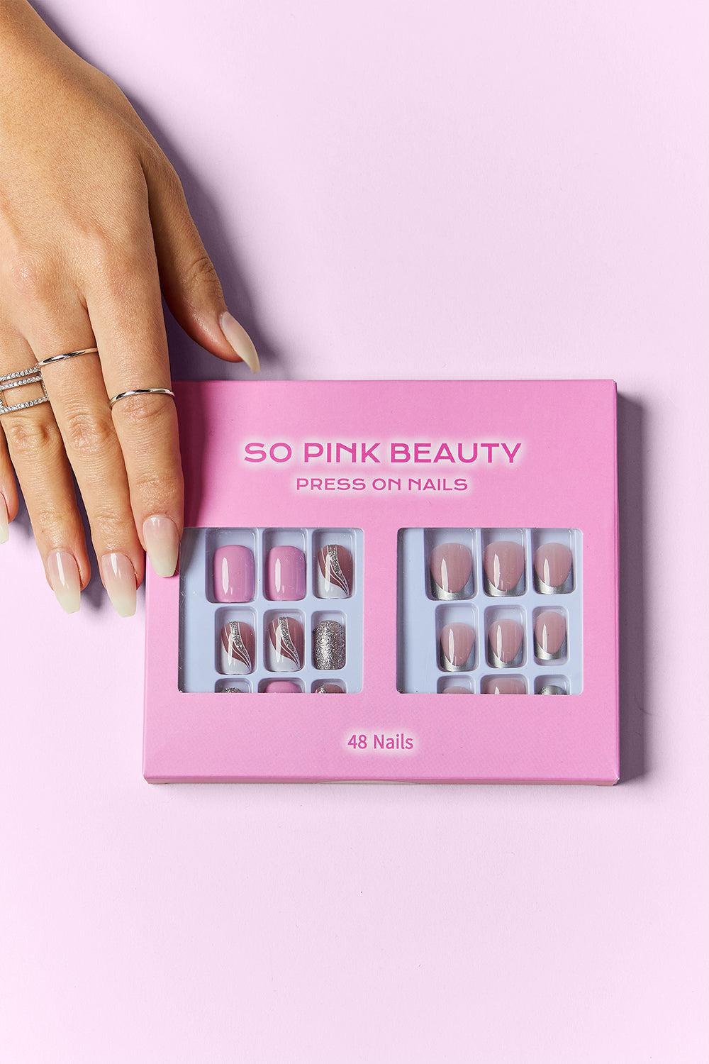 SO PINK BEAUTY Press On Nails 2 Packs SO PINK BEAUTY Press On Nails 2 Packs - TopFashionHQ