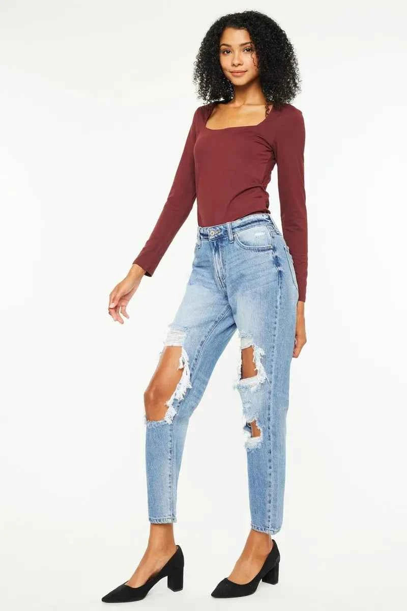 Kancan High Rise Distressed Boyfriend Jeans Kancan High Rise Distressed Boyfriend Jeans