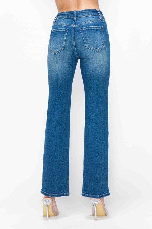 bytos Full Size Cat's Whiskers High Rise Straight Jeans bytos Full Size Cat's Whiskers High Rise Straight Jeans
