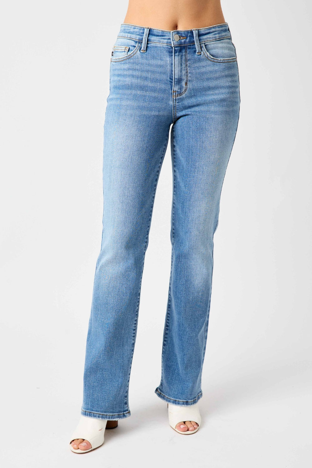 Judy Blue Full Size High Waist Straight Jeans Judy Blue Full Size High Waist Straight Jeans - TopFashionHQ