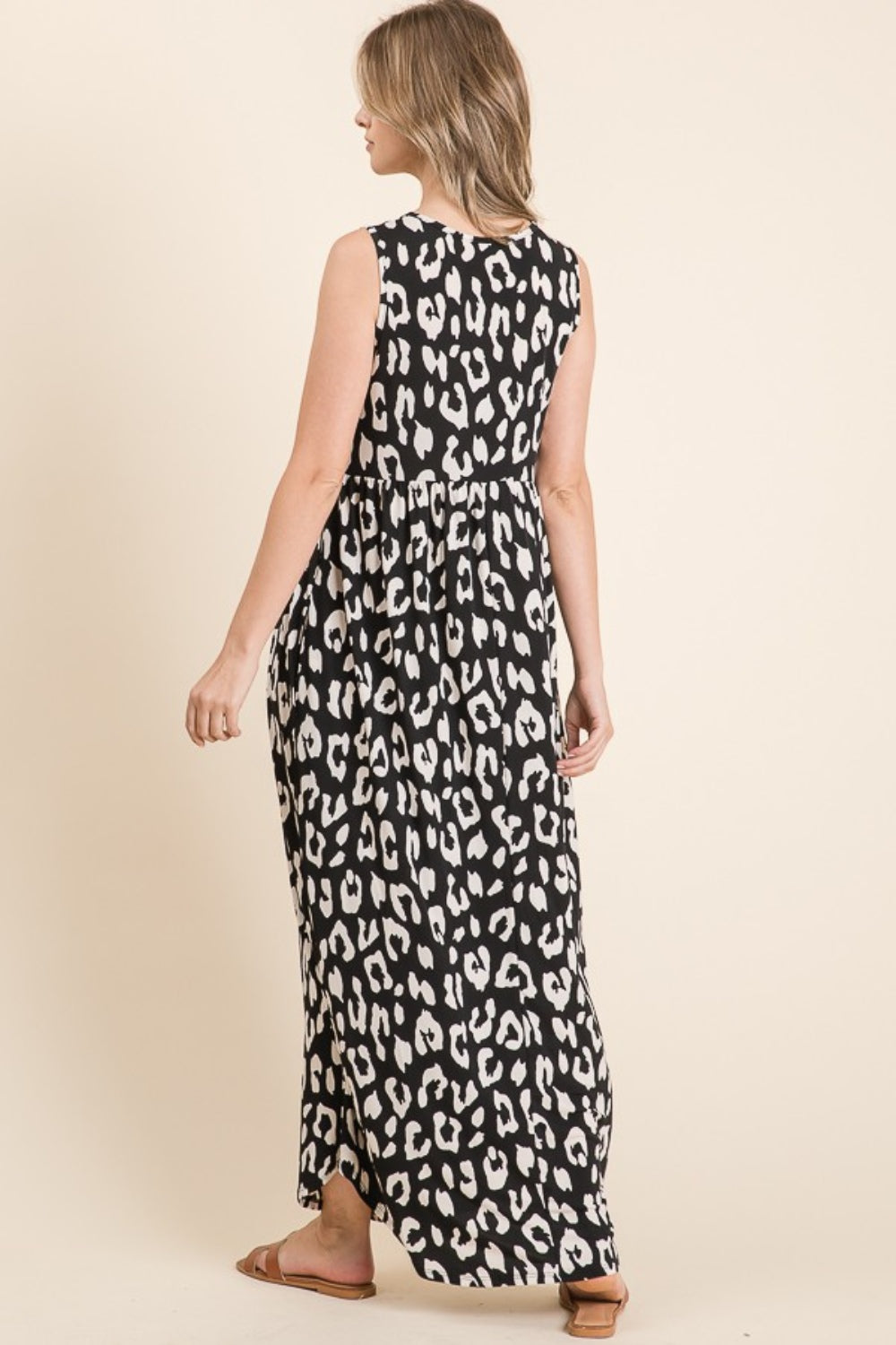 BOMBOM Leopard Maxi Dress with Pockets BOMBOM Leopard Maxi Dress with Pockets - TopFashionHQ