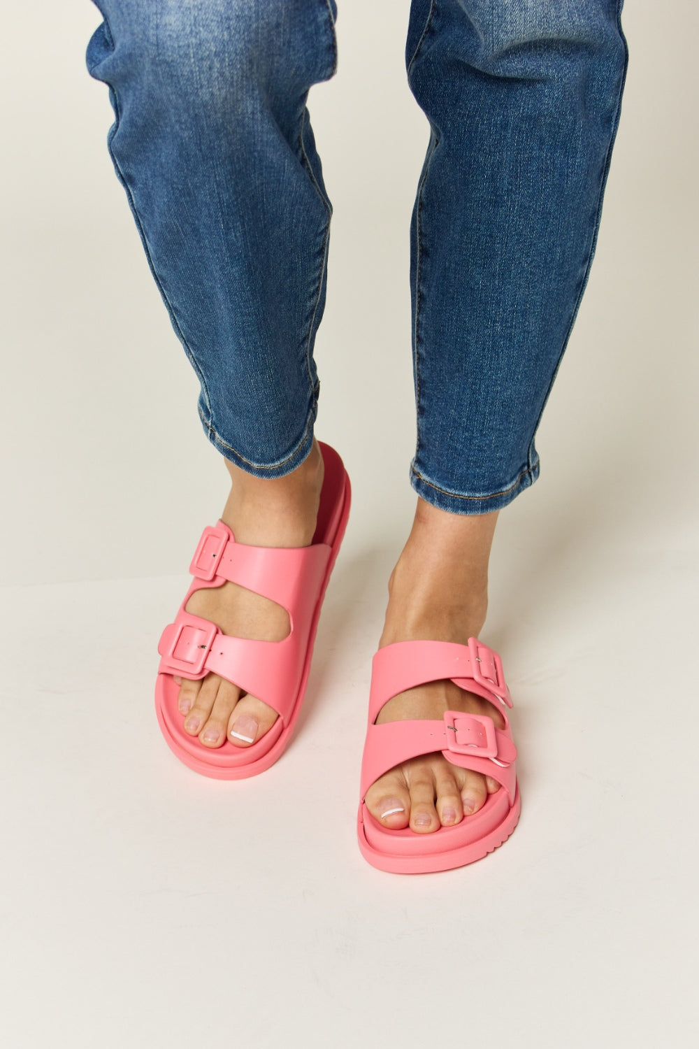 Legend Double Buckle Open Toe Sandals Legend Double Buckle Open Toe Sandals - TopFashionHQ