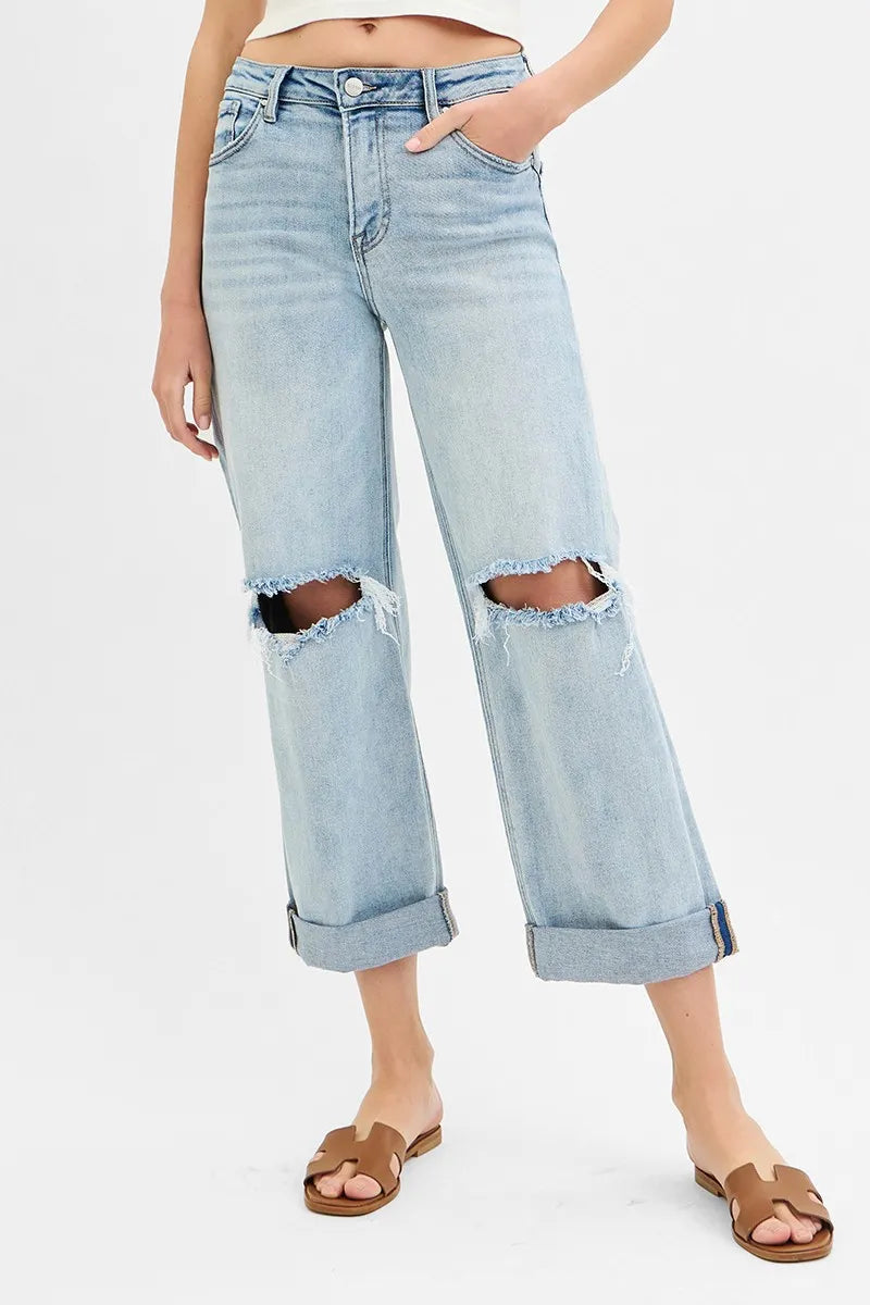 RISEN Full Size Mid Rise Fit Boyfriend Jeans with Cuff Plus Size d1a792faa2704cffb2347f6be297c2d5-Max-Origin