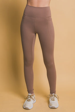 Love Tree High Waist Leggings with Side Pockets - TopFashionHQ