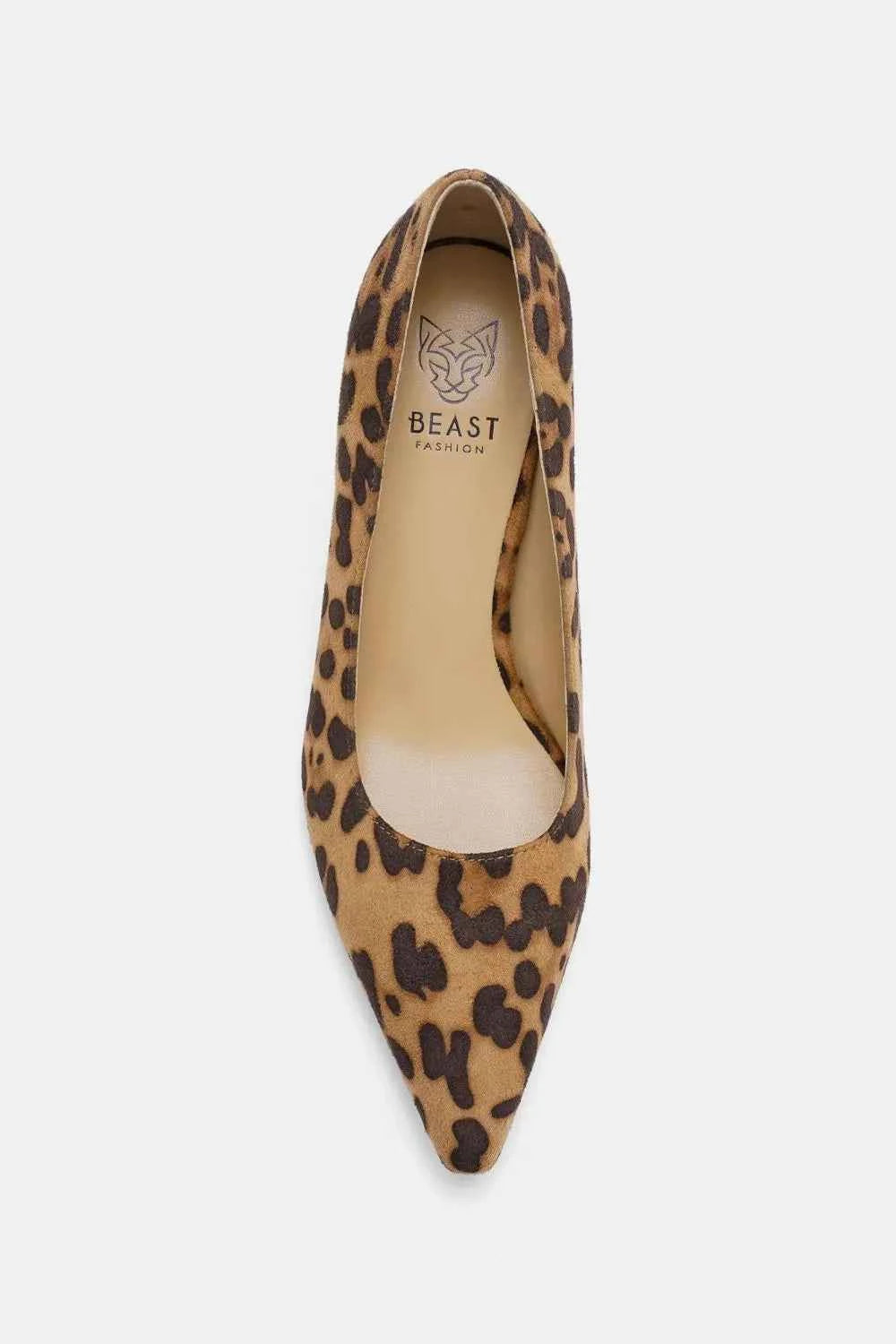Beast Fashion Faux Suede Leopard Point Toe Pumps Beast Fashion Faux Suede Leopard Point Toe Pumps