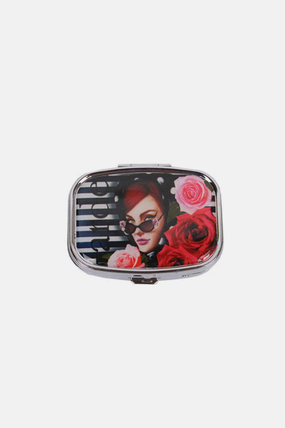Nicole Lee USA Print Metallic Rectangular Pill Case Nicole Lee USA Print Metallic Rectangular Pill Case - TopFashionHQ