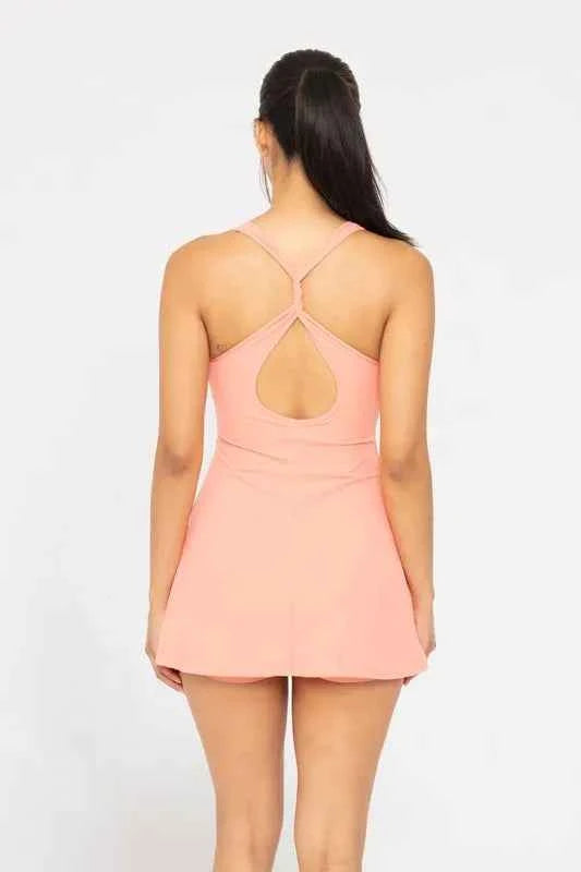 MONO B Twist Racerback Fit-and-Flare Dress MONO B Twist Racerback Fit-and-Flare Dress