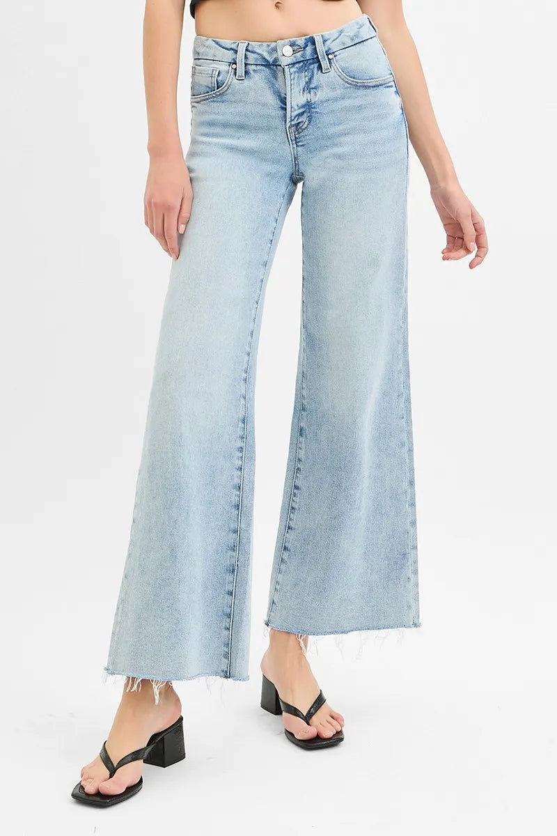 RISEN Full Size Tummy Control Low Rise Wide Leg Raw Cut Hem Jeans Plus Size d30cd378517b4ee194335d8450f076d2-Max-Origin