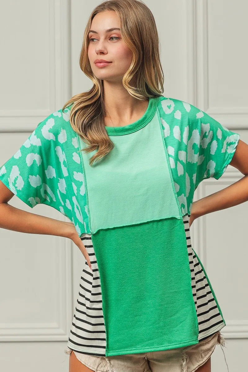 BiBi Leopard and Stripe Color Block Top With Exposed Seam d351c3ae3d154d8eaacffdf73a8513e7-Max-Origin