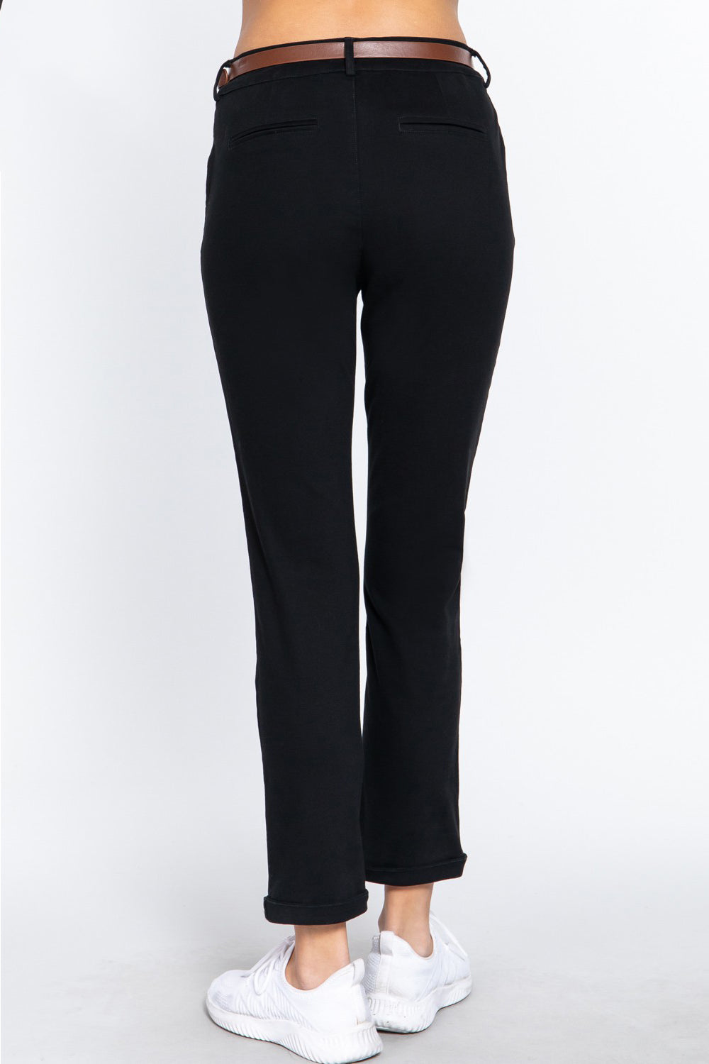 ACTIVE BASIC Cotton-Span Twill Straight Pants ACTIVE BASIC Cotton-Span Twill Straight Pants - TopFashionHQ