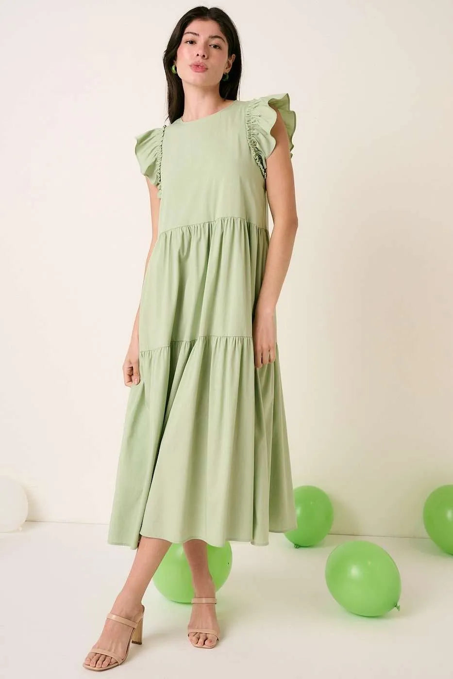 Mittoshop Ruffle Short Sleeve Tiered Maxi Dress d3831bc97d4248afbef76b3355ddaa09-Max-Origin