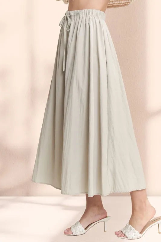 ADORA Drawstring Waist Crinkle Maxi Skirt d38be88c4e8e4892a6af5422692740cd-Max-Origin