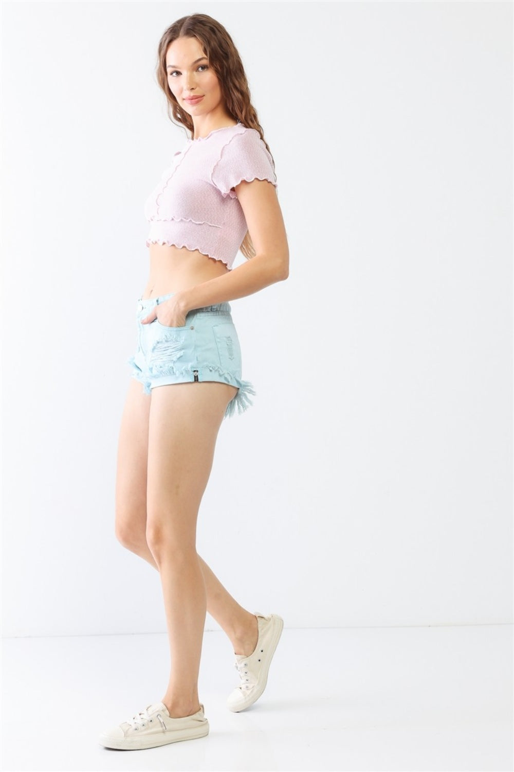 Tasha Apparel Distressed Ripped Denim Shorts Tasha Apparel Distressed Ripped Denim Shorts - TopFashionHQ