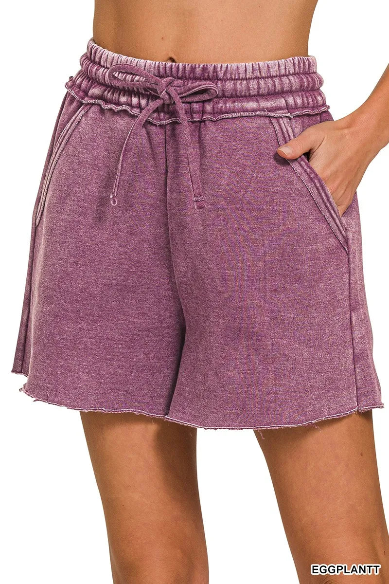 Zenana Acid Wash Fleece Drawstring Shorts With Pockets d3e540782e054278a0b8f915ed293a92-Max-Origin