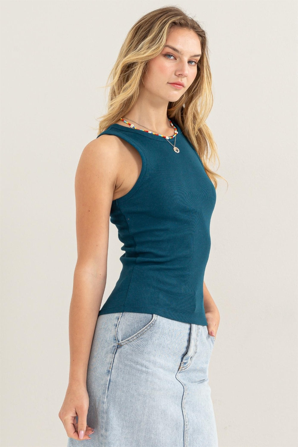 HYFVE Ribbed Round Neck Tank HYFVE Ribbed Round Neck Tank - TopFashionHQ