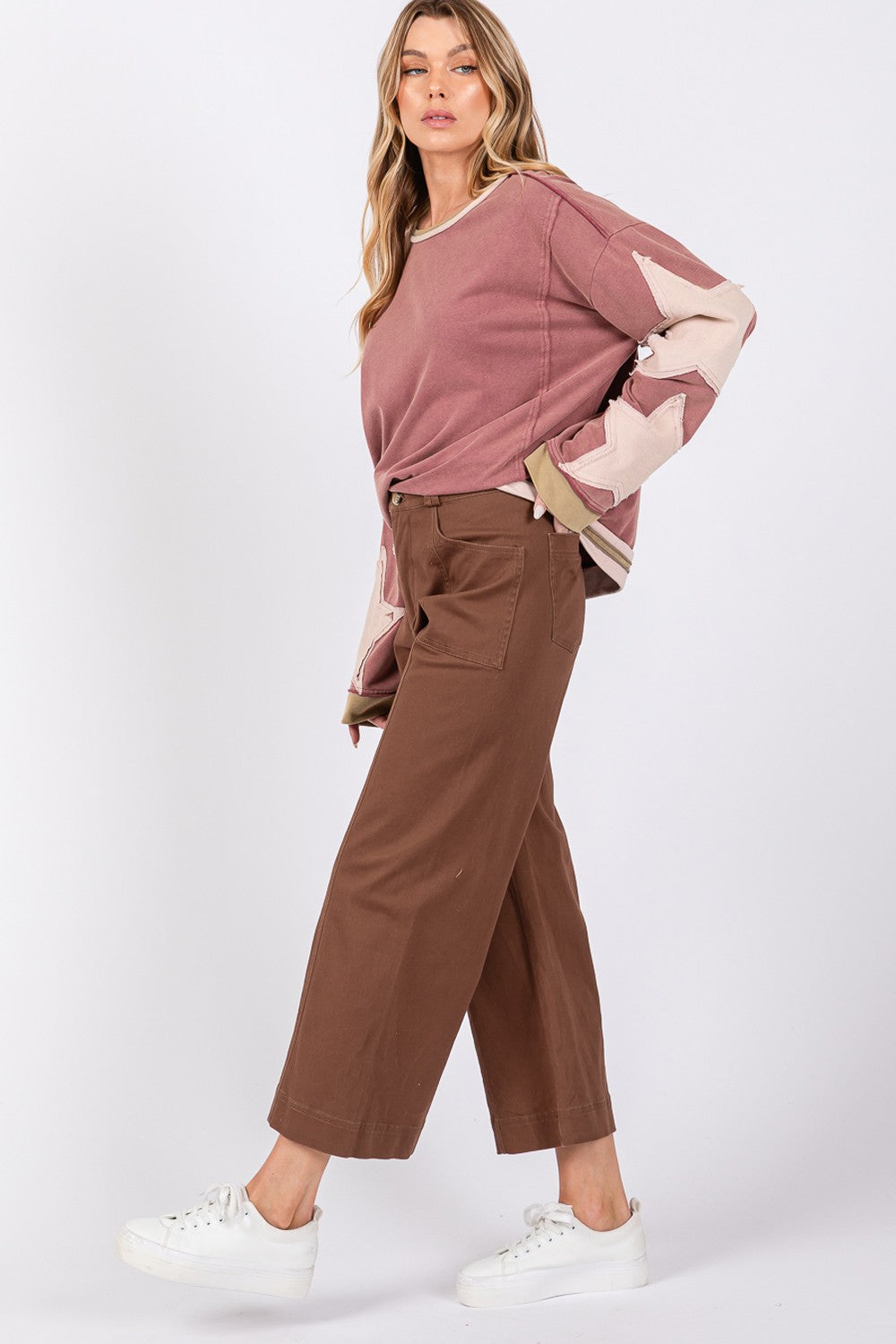 SAGE + FIG Wide Leg Cropped Pants SAGE + FIG Wide Leg Cropped Pants