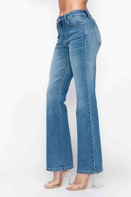 bytos Full Size Cat's Whiskers Mid Rise Bootcut Jeans bytos Full Size Cat's Whiskers Mid Rise Bootcut Jeans