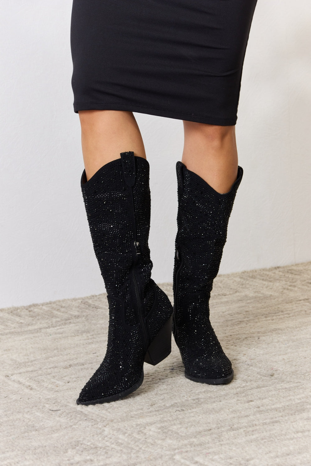 Forever Link Rhinestone Knee High Cowboy Boots Forever Link Rhinestone Knee High Cowboy Boots - TopFashionHQ