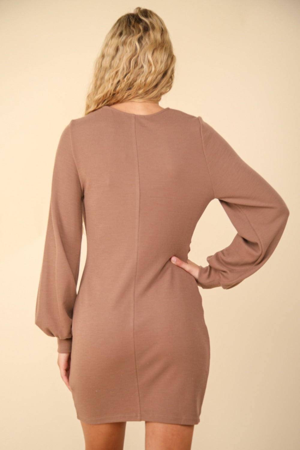 VERY J Ruched Detail Bodycon Mini Dress VERY J Ruched Detail Bodycon Mini Dress - TopFashionHQ