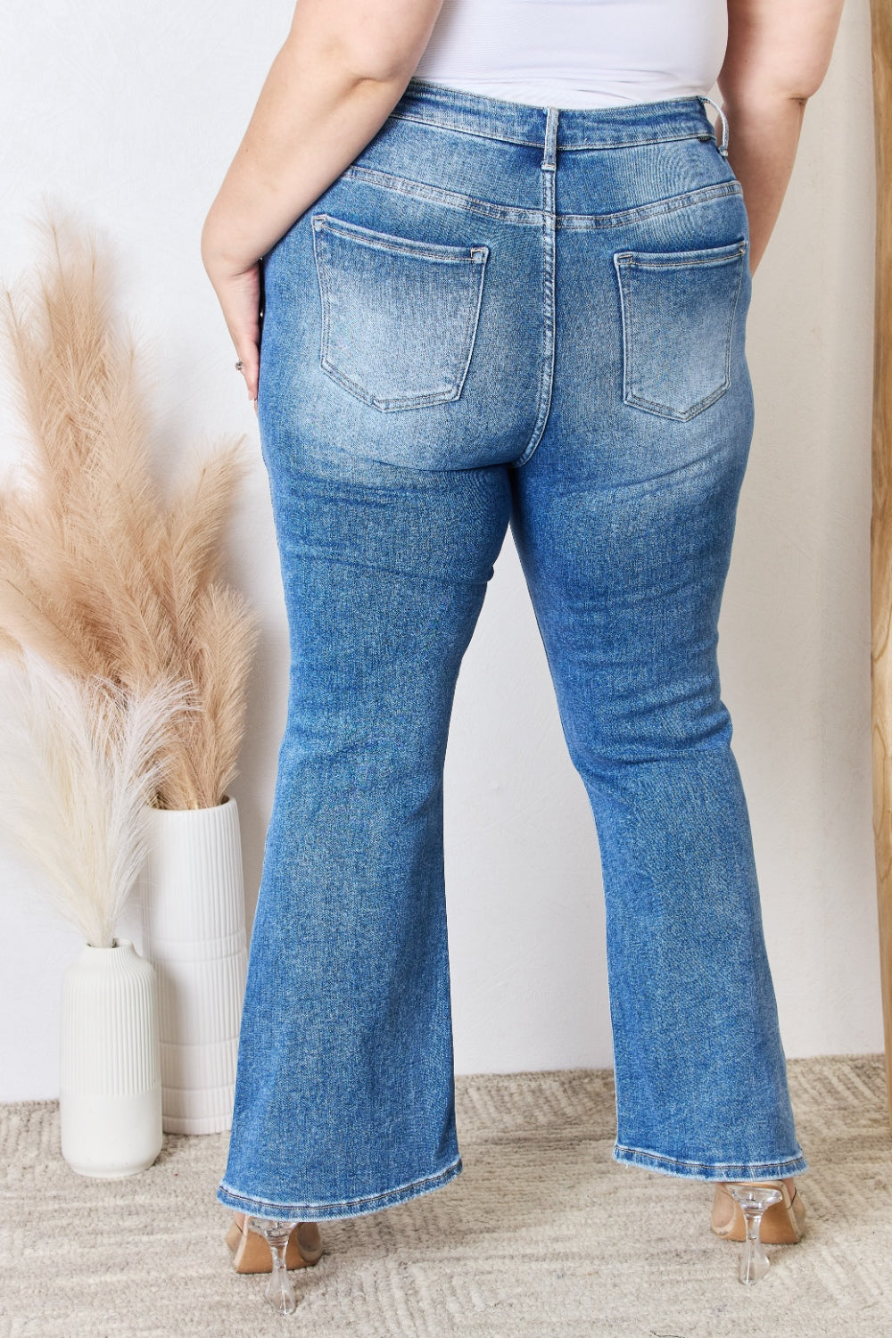 RISEN Full Size High Rise Ankle Flare Jeans RISEN Full Size High Rise Ankle Flare Jeans - TopFashionHQ