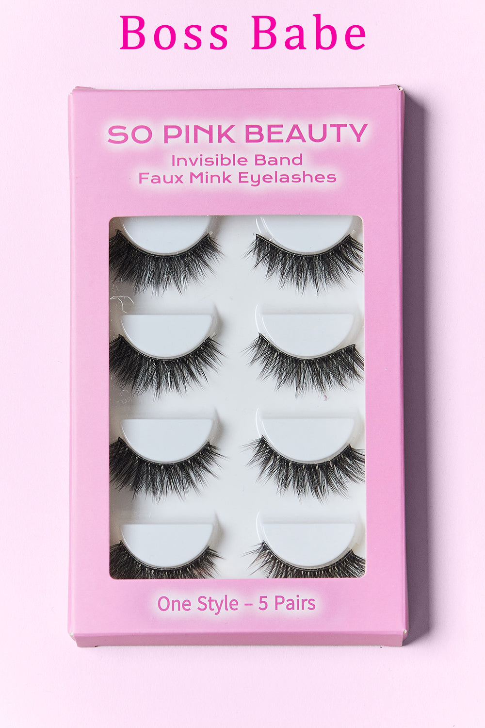 SO PINK BEAUTY Faux Mink Eyelashes 5 Pairs SO PINK BEAUTY Faux Mink Eyelashes 5 Pairs - TopFashionHQ