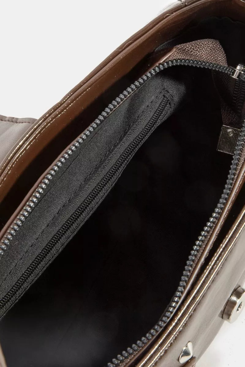 Fame Rivet Detail Leather Shoulder Bag d7b0c09e-5811-47a2-b254-381d21213471-Max-Origin