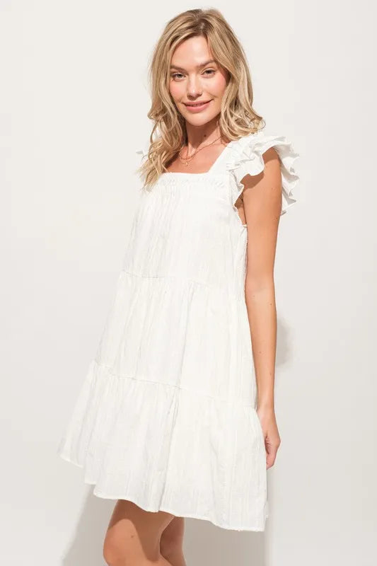 And The Why Origami Pleating Ruffled Sleeve Tiered Dress d80ddb0103d44e6898658ad2b117dc9c-Max-Origin