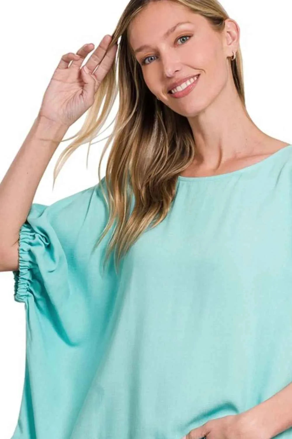 Zenana Woven Oversized Boxy Top Zenana Woven Oversized Boxy Top
