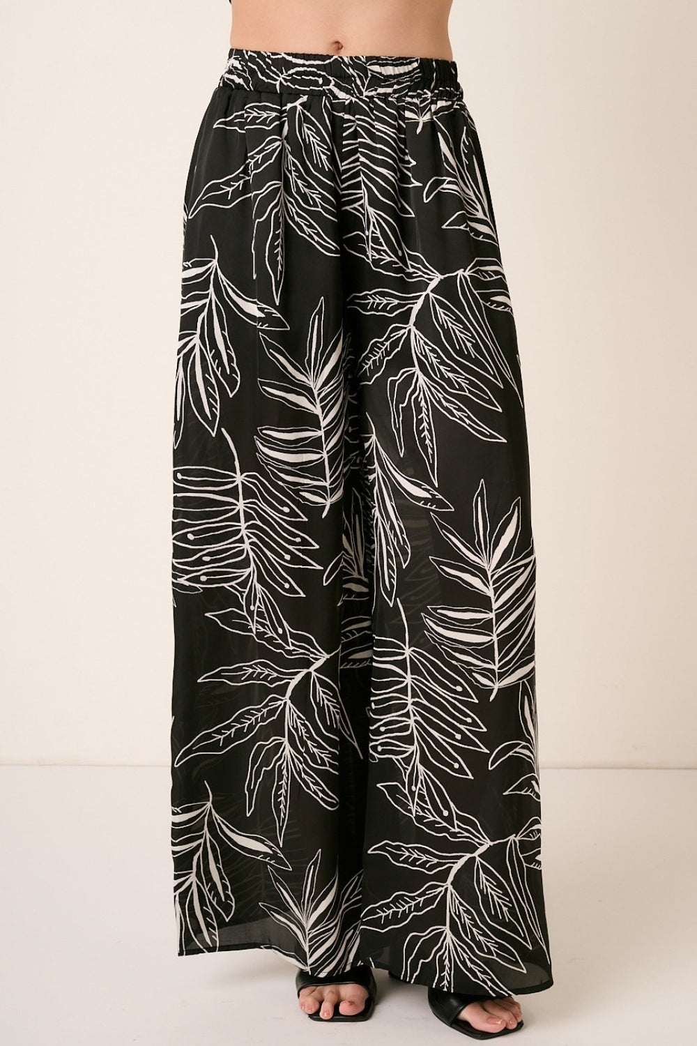 Mittoshop Printed Wide Leg Pants Mittoshop Printed Wide Leg Pants - TopFashionHQ