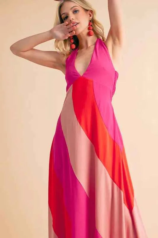 Aemi+Co Color Block Sleeveless Maxi Dress Aemi+Co Color Block Sleeveless Maxi Dress
