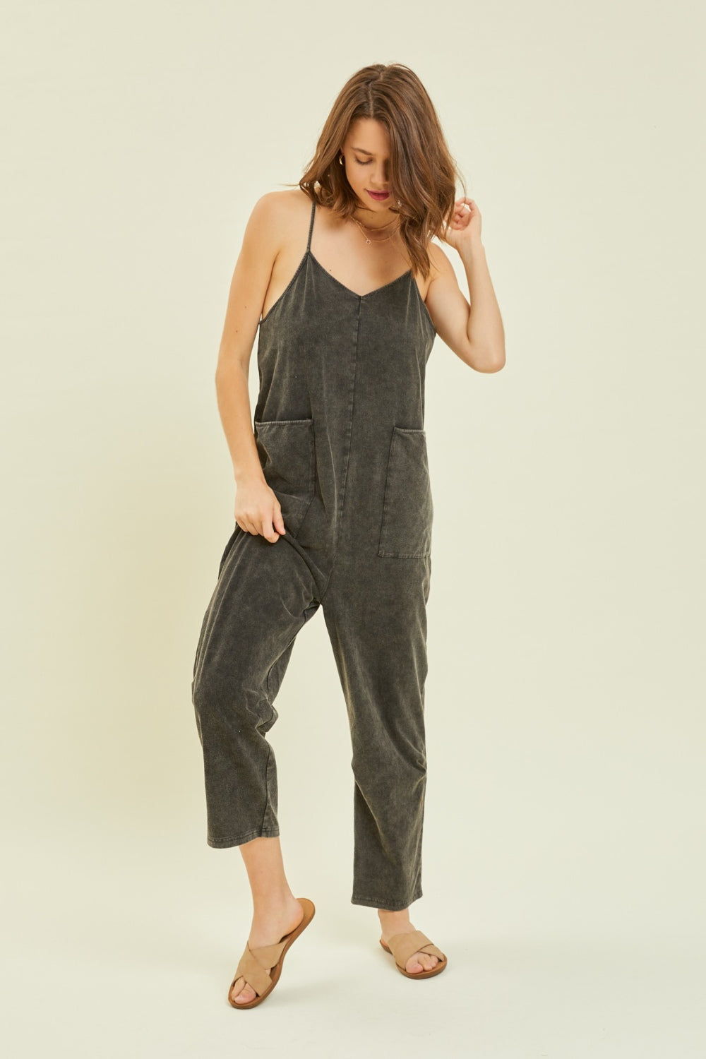 HEYSON Full Size Mineral-Washed Oversized Jumpsuit with Pockets HEYSON Full Size Mineral-Washed Oversized Jumpsuit with Pockets - TopFashionHQ