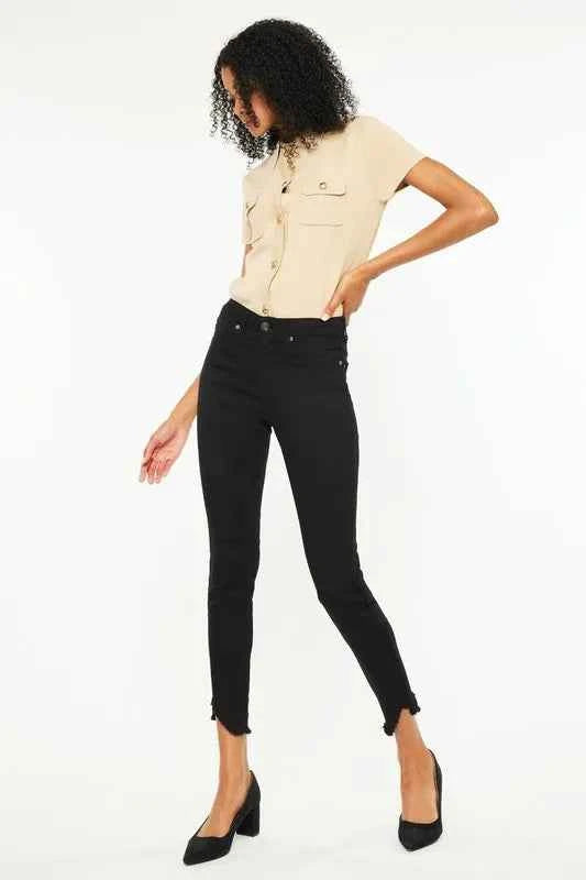 Kancan High Rise Frayed Hem Skinny Jeans Kancan High Rise Frayed Hem Skinny Jeans
