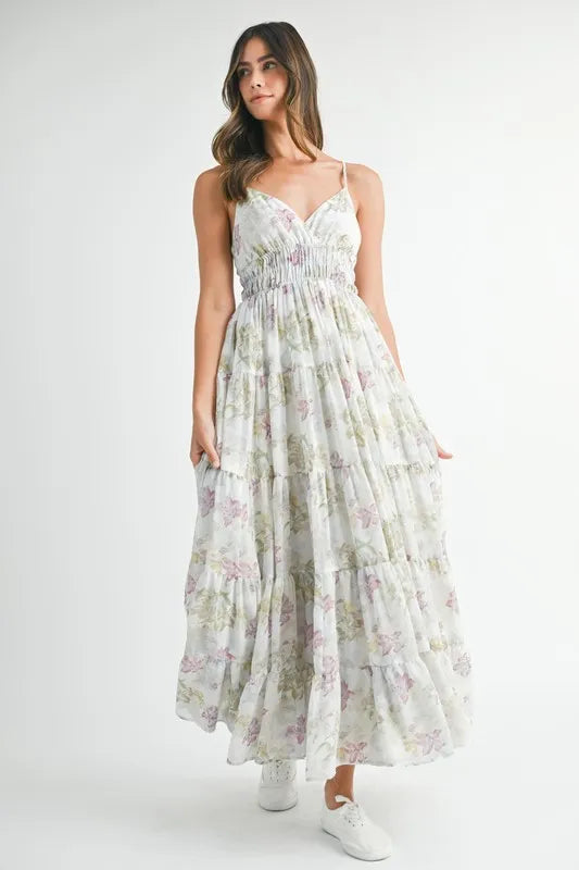MABLE Floral Print Tiered Cami Maxi Dress da6ee8d812f24273b6daed32166f4ca1-Max-Origin