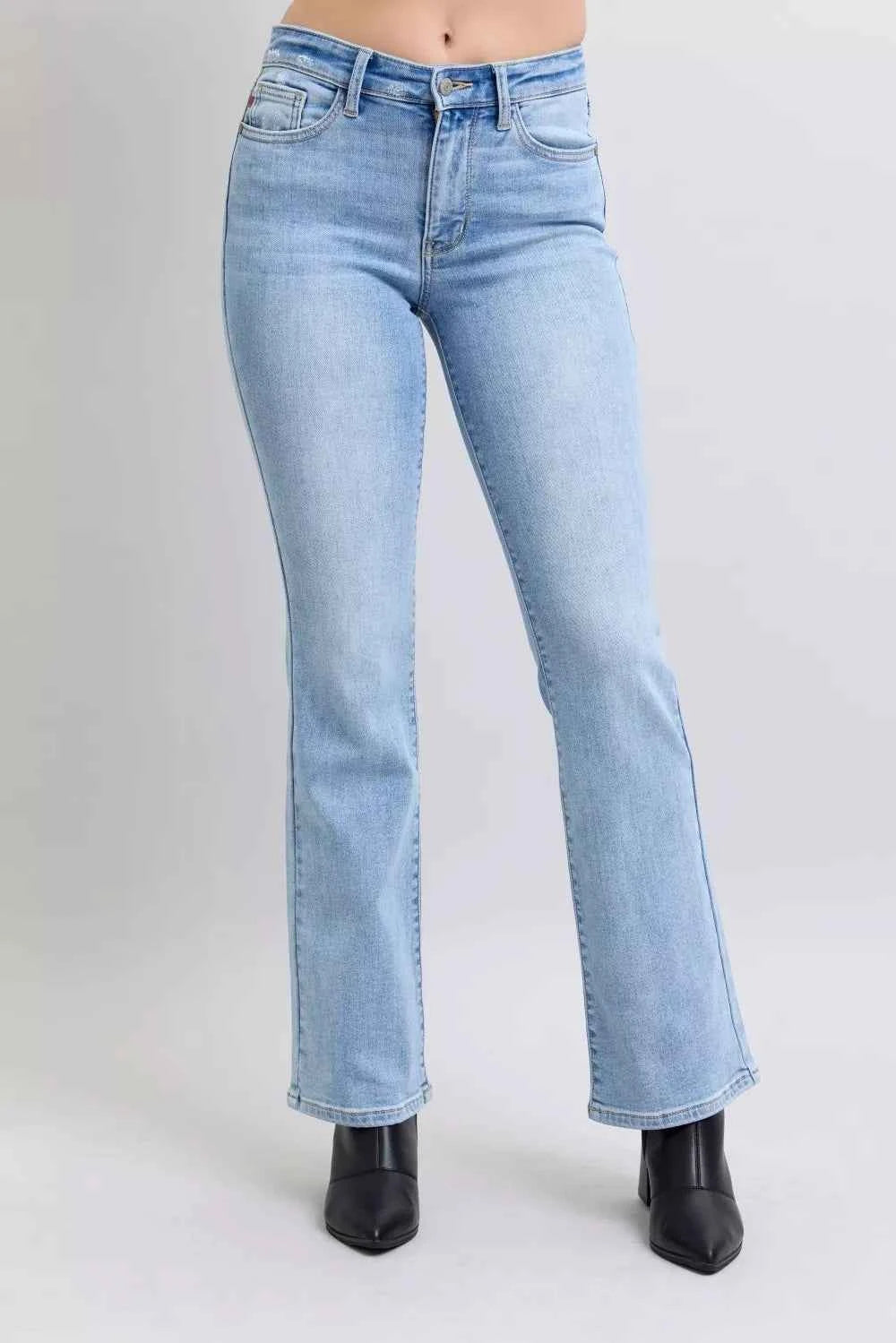 Judy Blue Mid Rise Thermal Bootcut Jeans Judy Blue Mid Rise Thermal Bootcut Jeans